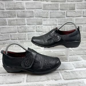 Romika Citylight Women's  Size US 9 / EU 40 Black Leather Wedge Comfort Shoes